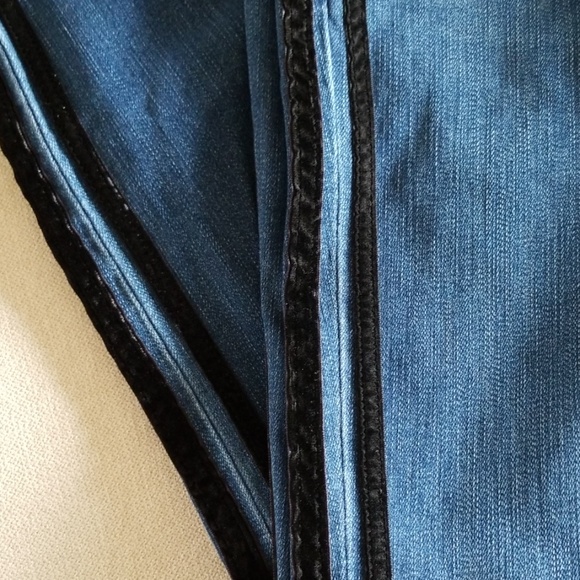 Ann Taylor Skinny Denim Velvet Stripe - Picture 4 of 5